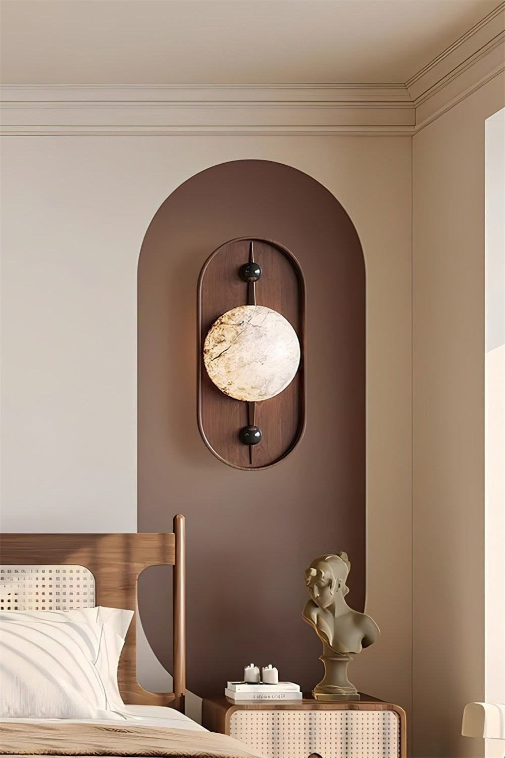Alabaster Embrace Wall Lamp