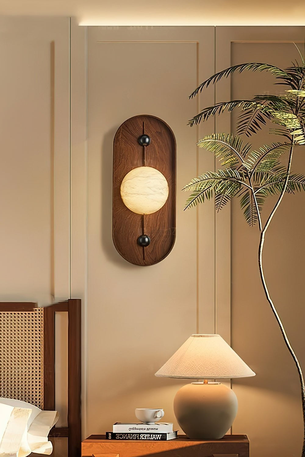 Alabaster Embrace Wall Lamp