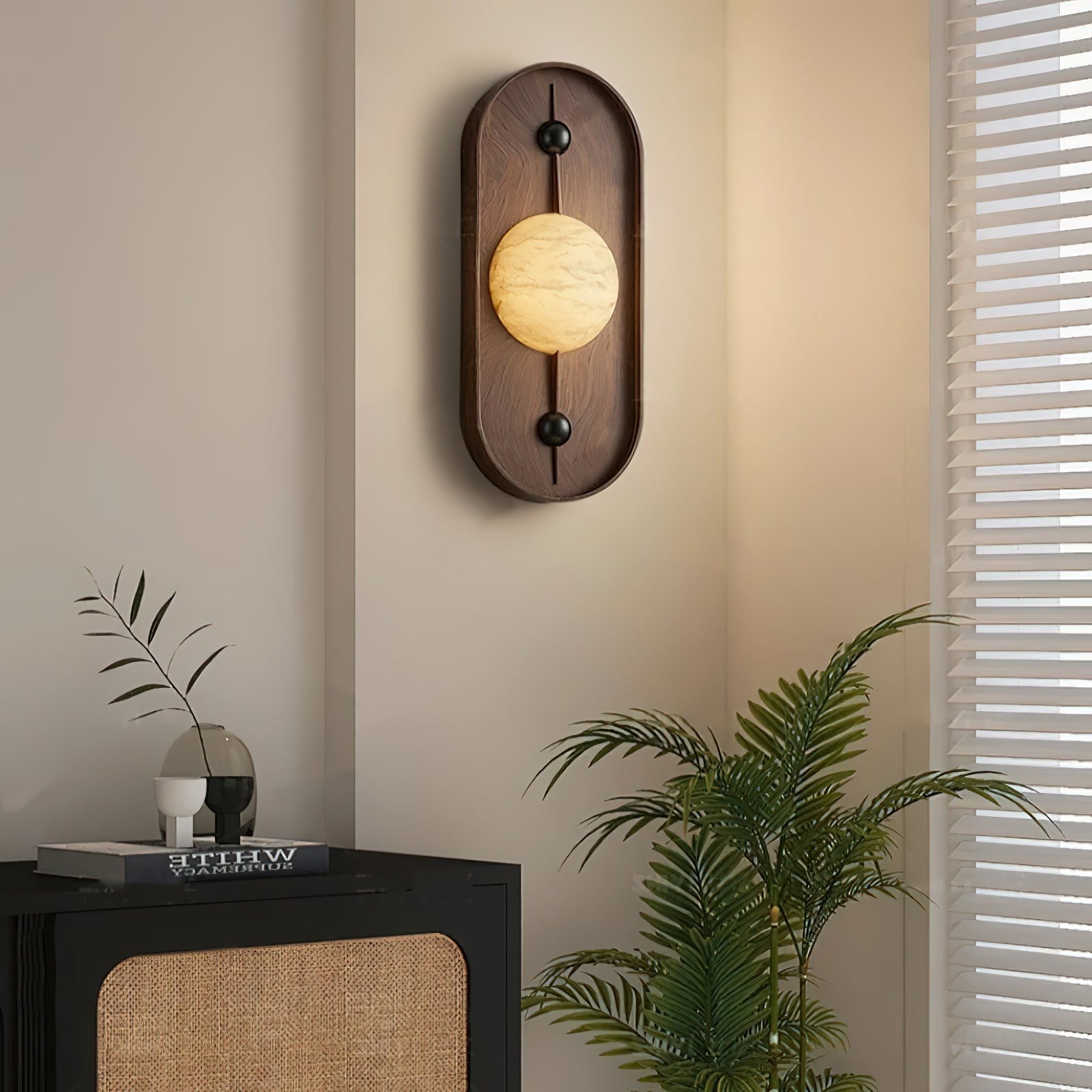 Alabaster Embrace Wall Lamp