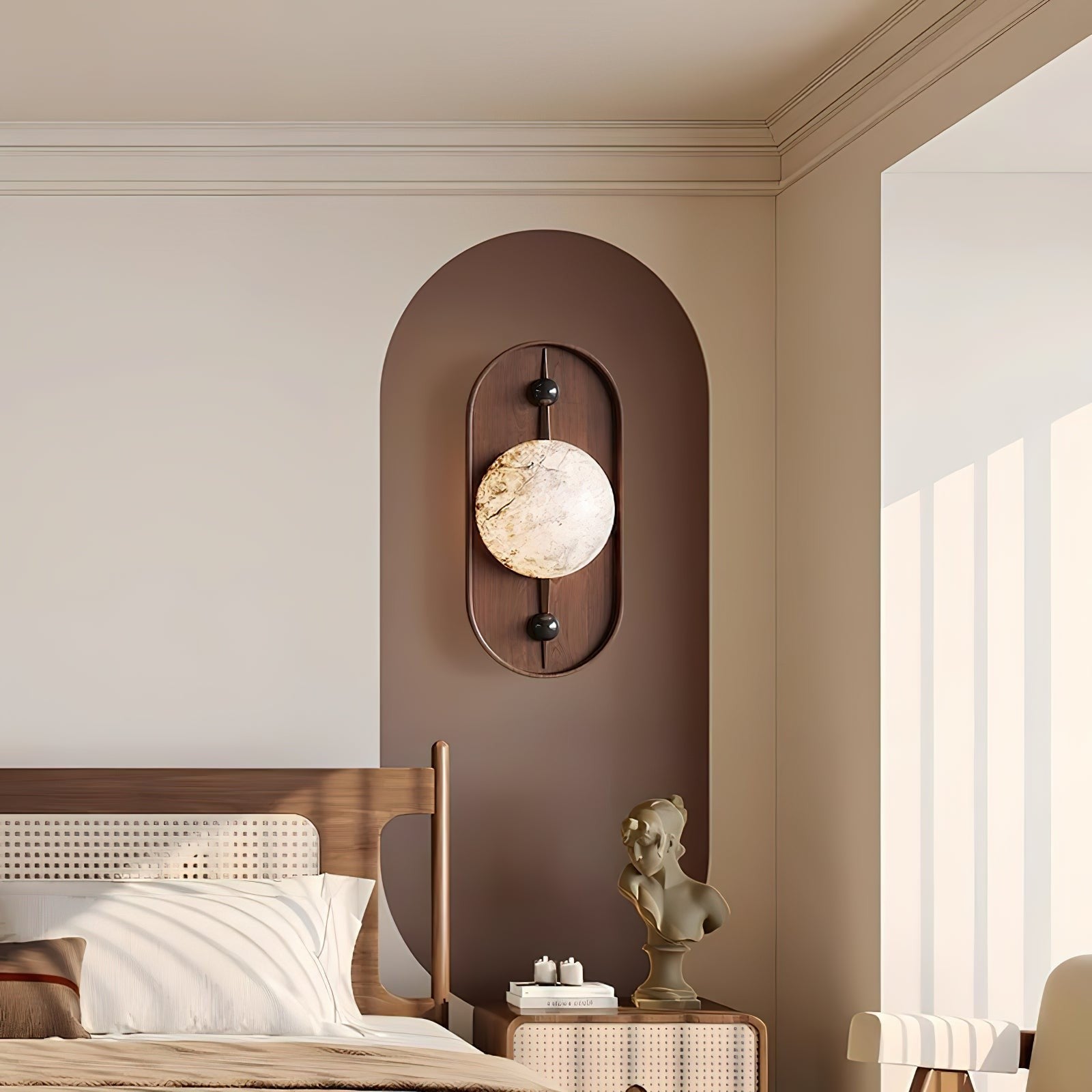 Alabaster Embrace Wall Lamp