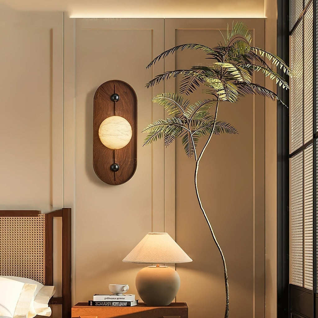 Alabaster Embrace Wall Lamp