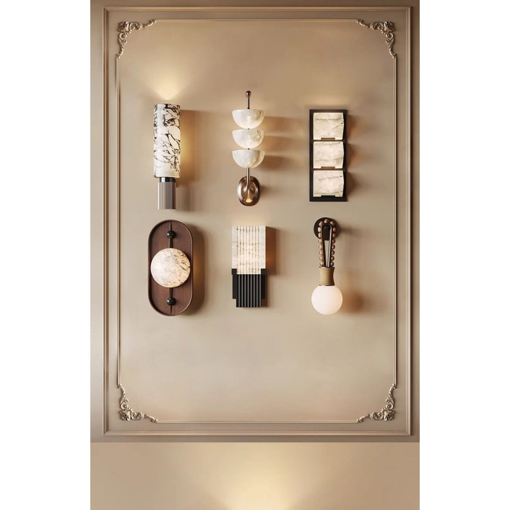 Alabaster Embrace Wall Lamp
