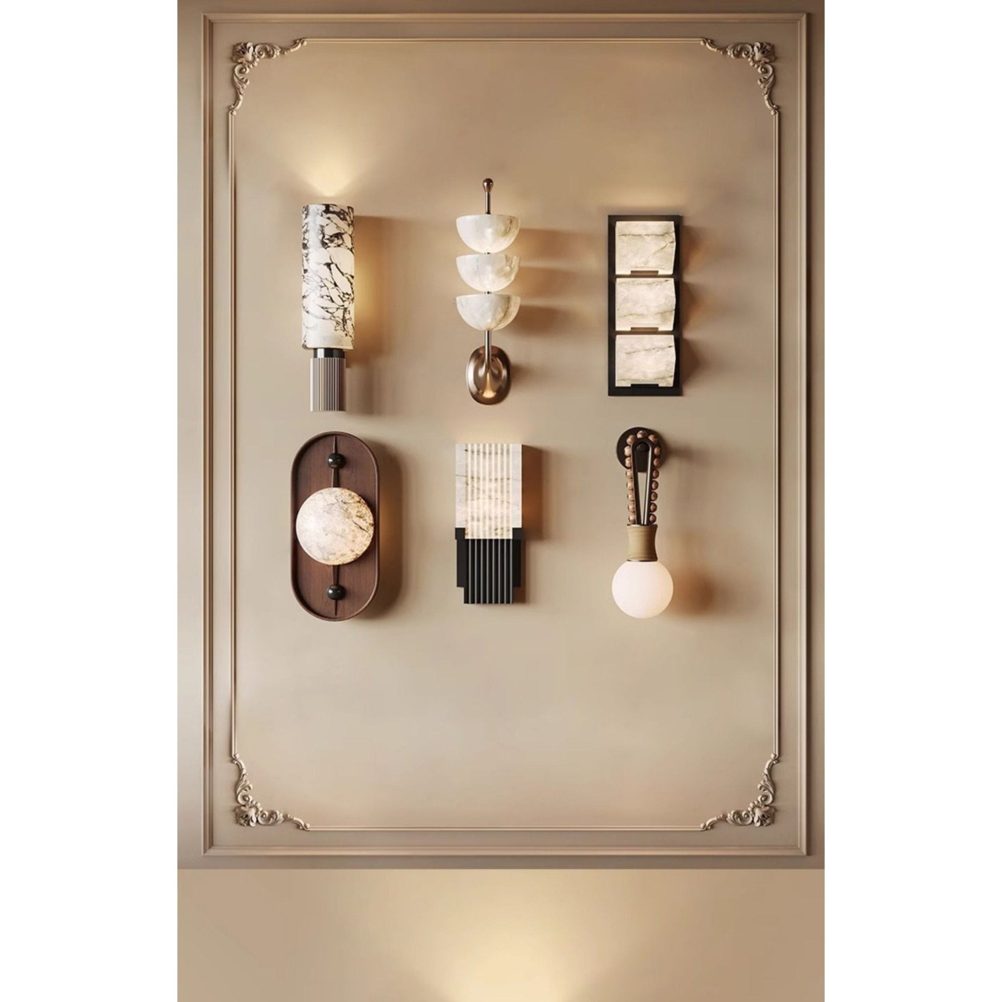 Alabaster Embrace Wall Lamp