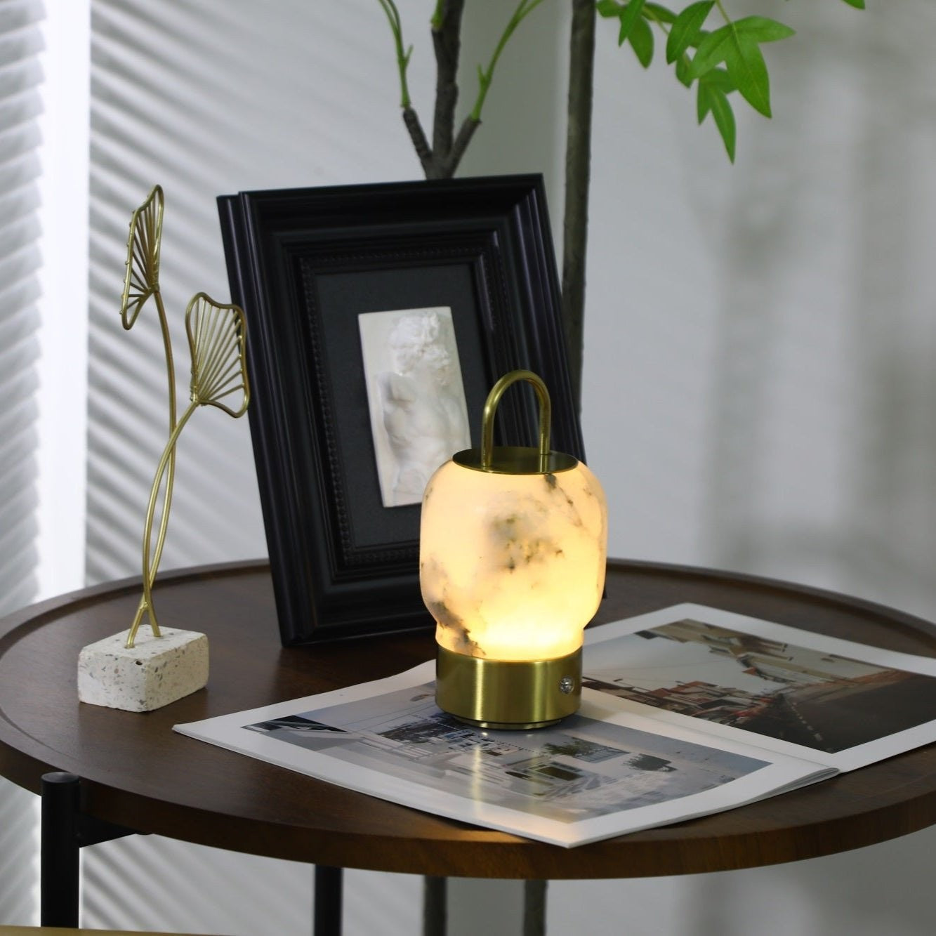 Alabaster Wand Recharge Lamp