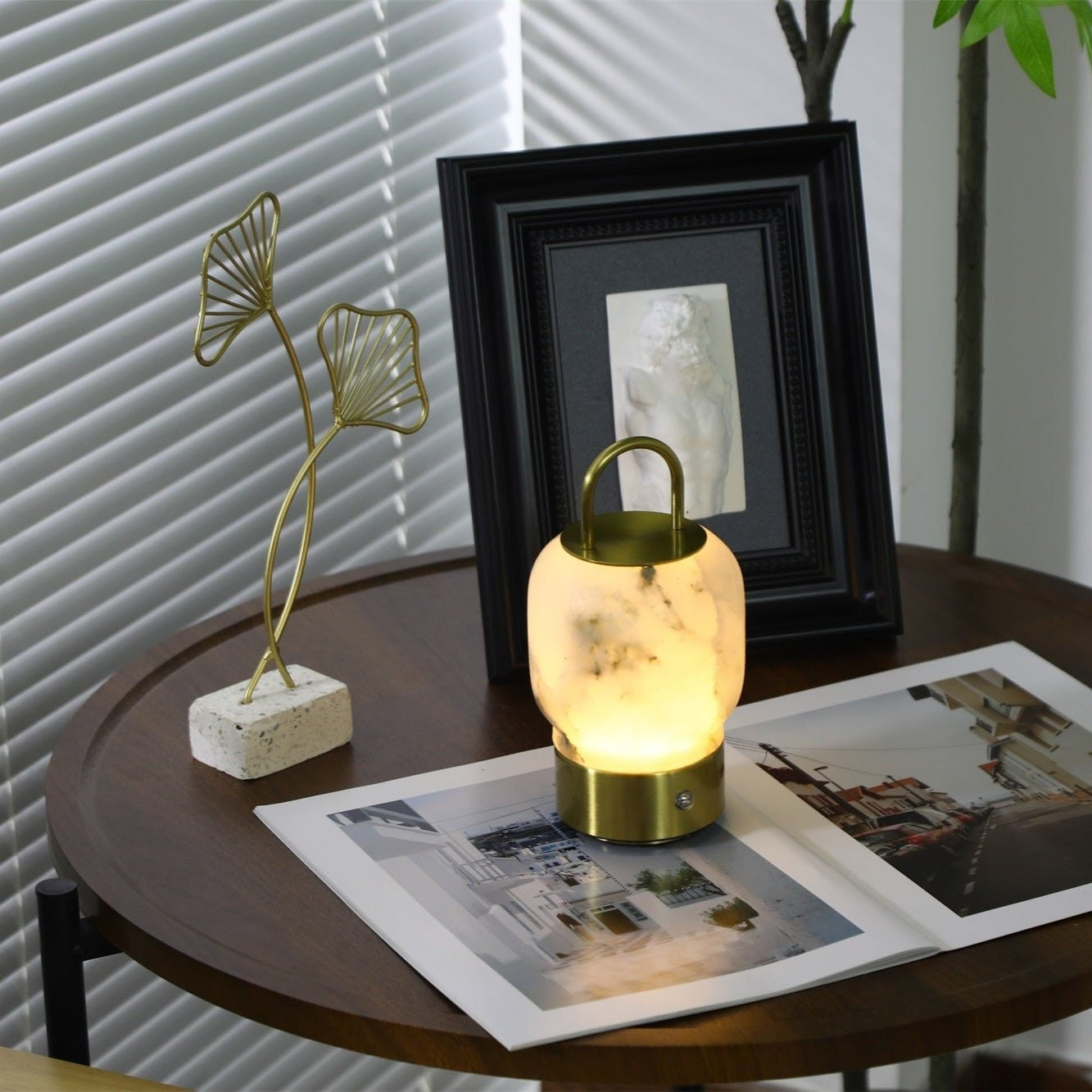 Alabaster Wand Recharge Lamp