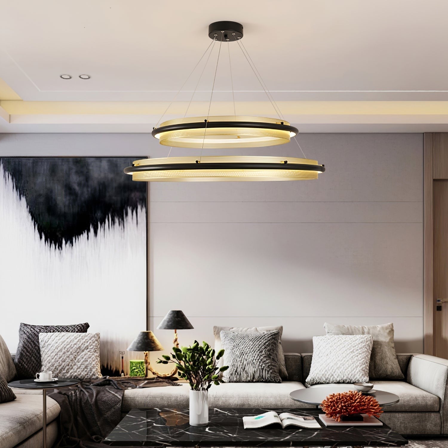 Aurielle LED Ring Chandelier