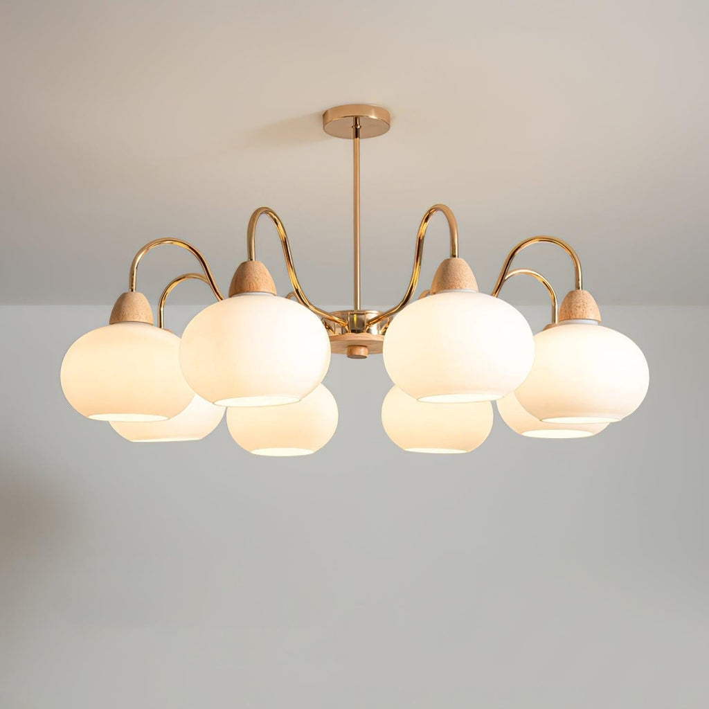 Bauhaus Persimmon Chandelier