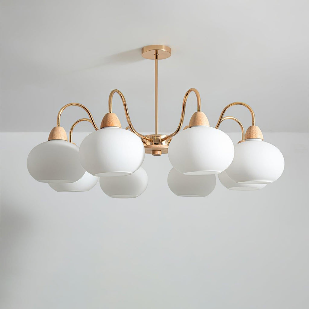 Bauhaus Persimmon Chandelier
