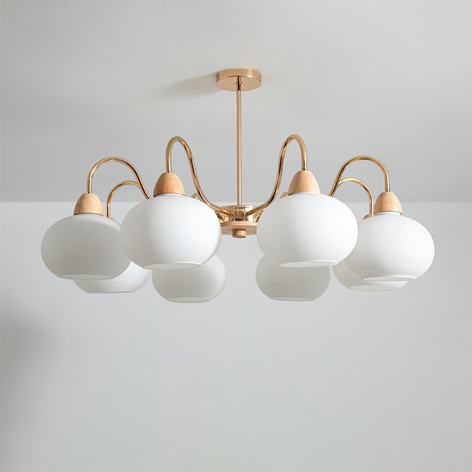 Bauhaus Persimmon Chandelier