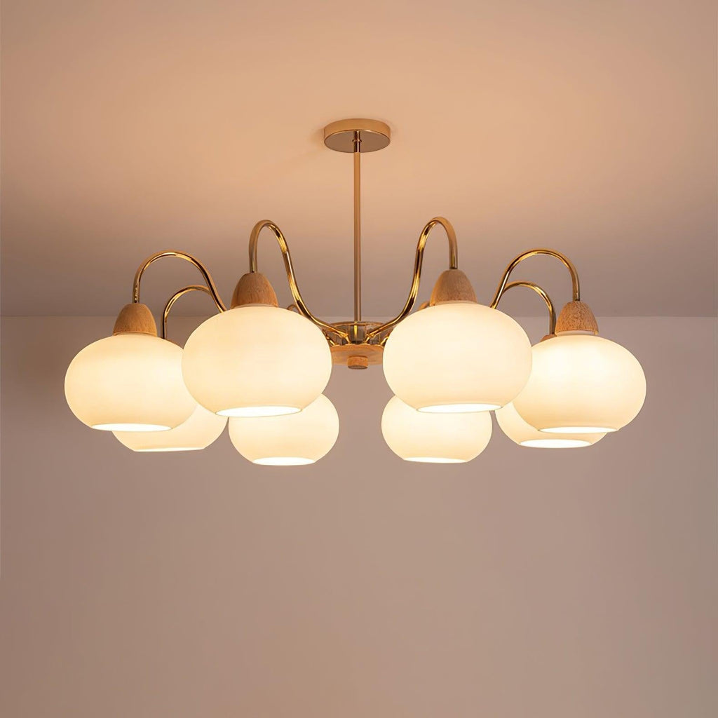 Bauhaus Persimmon Chandelier
