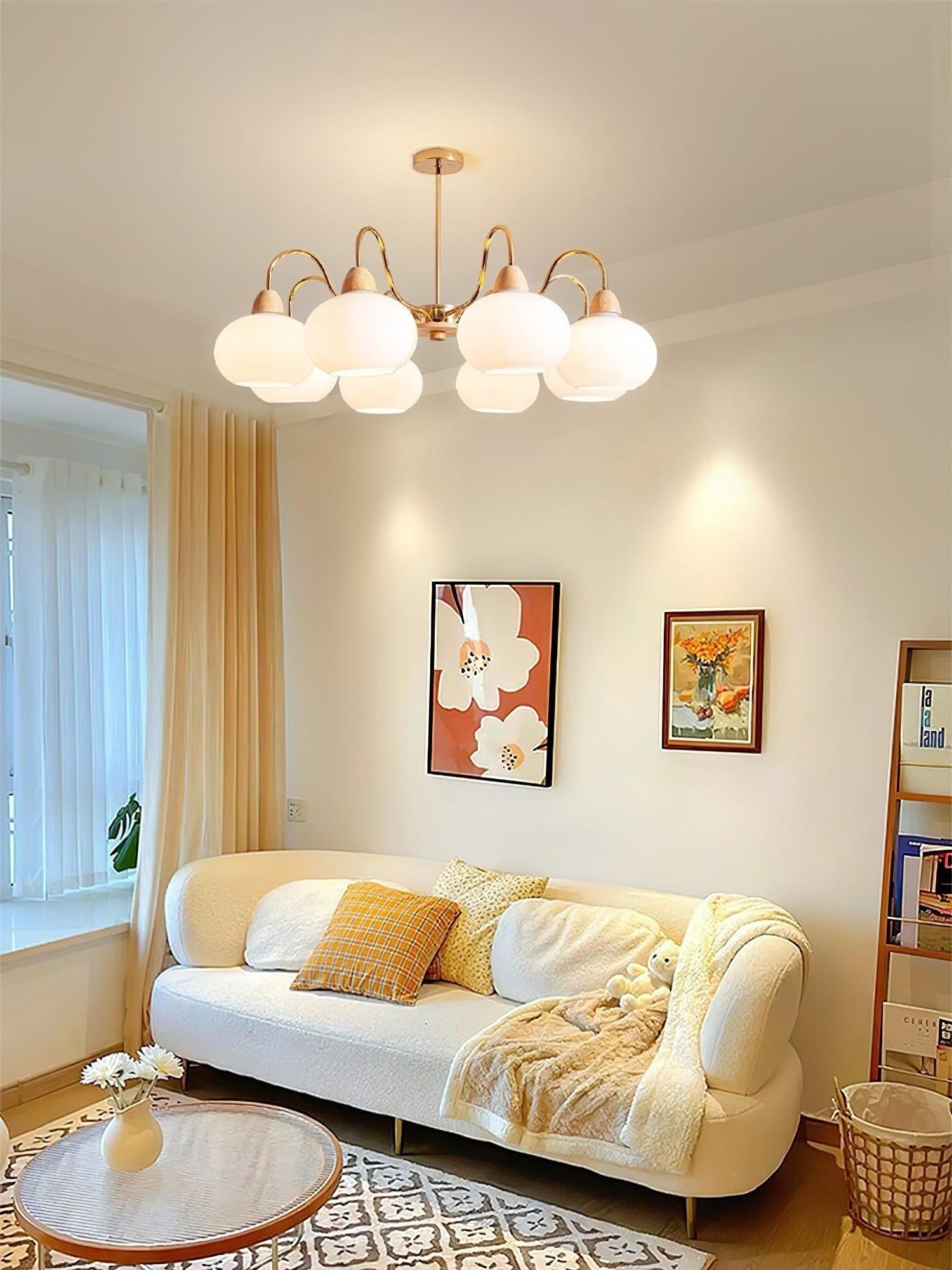 Bauhaus Persimmon Chandelier