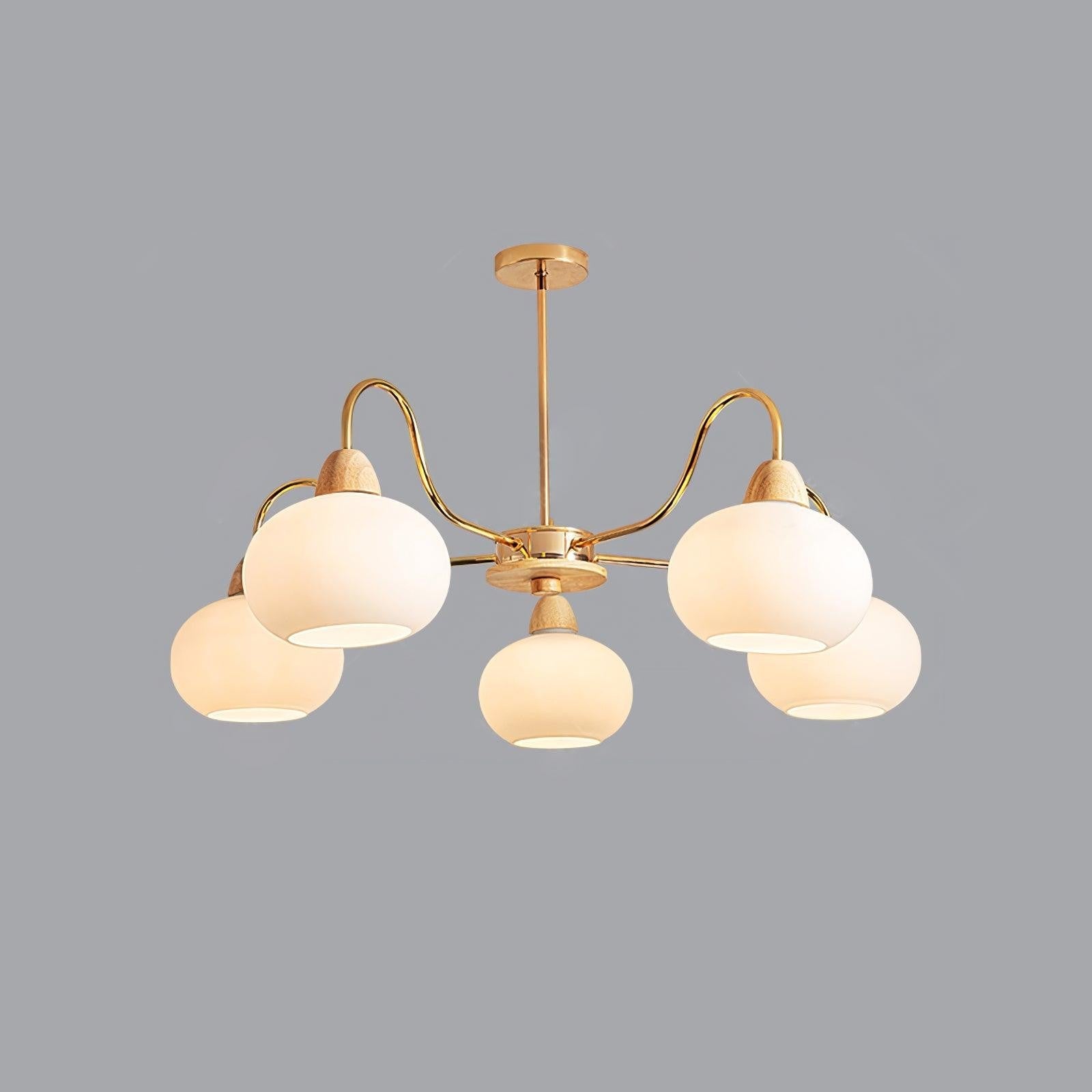 Bauhaus Persimmon Chandelier