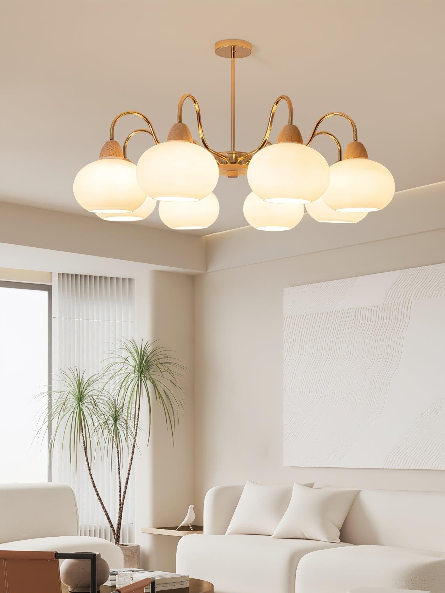 Bauhaus Persimmon Chandelier
