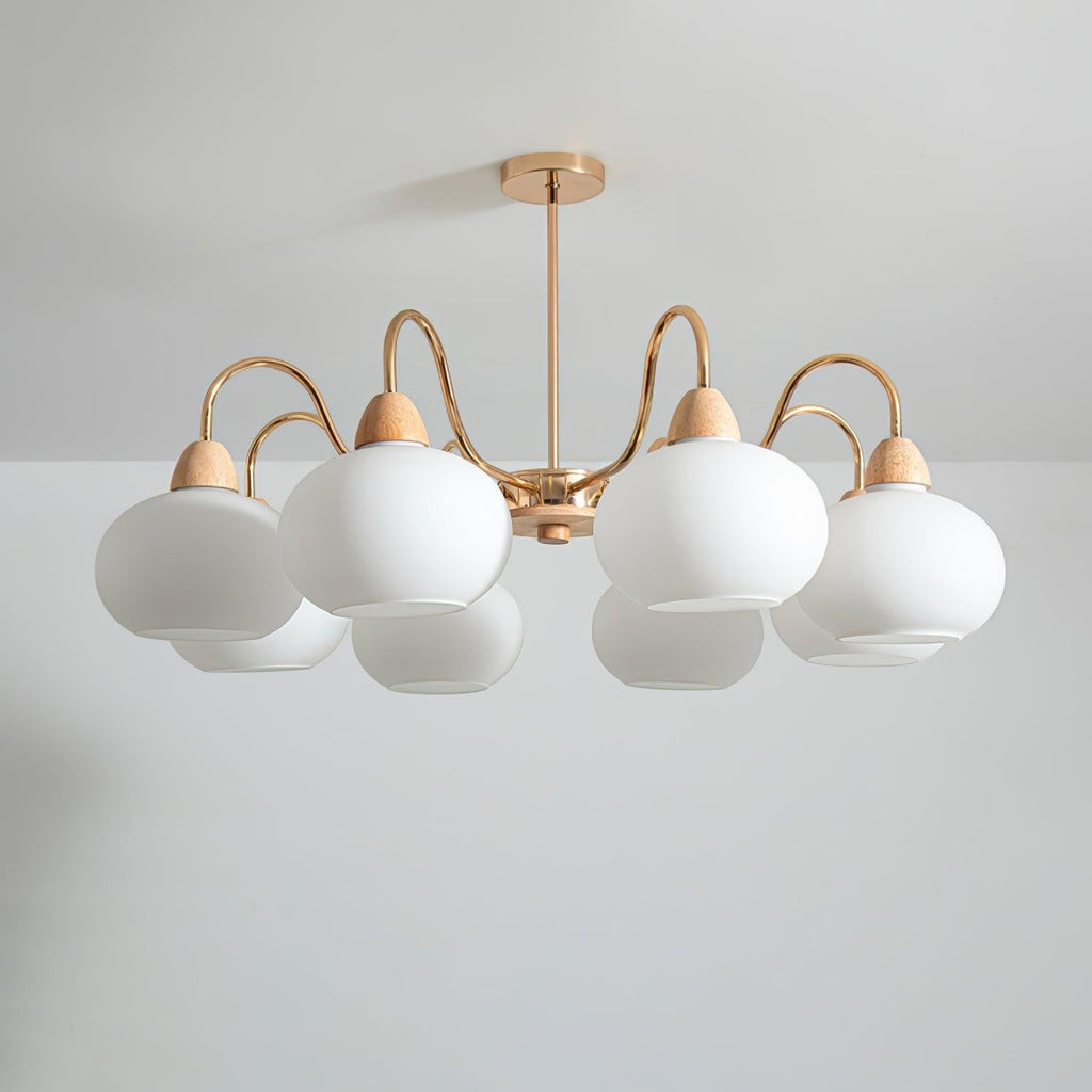Bauhaus Persimmon Chandelier