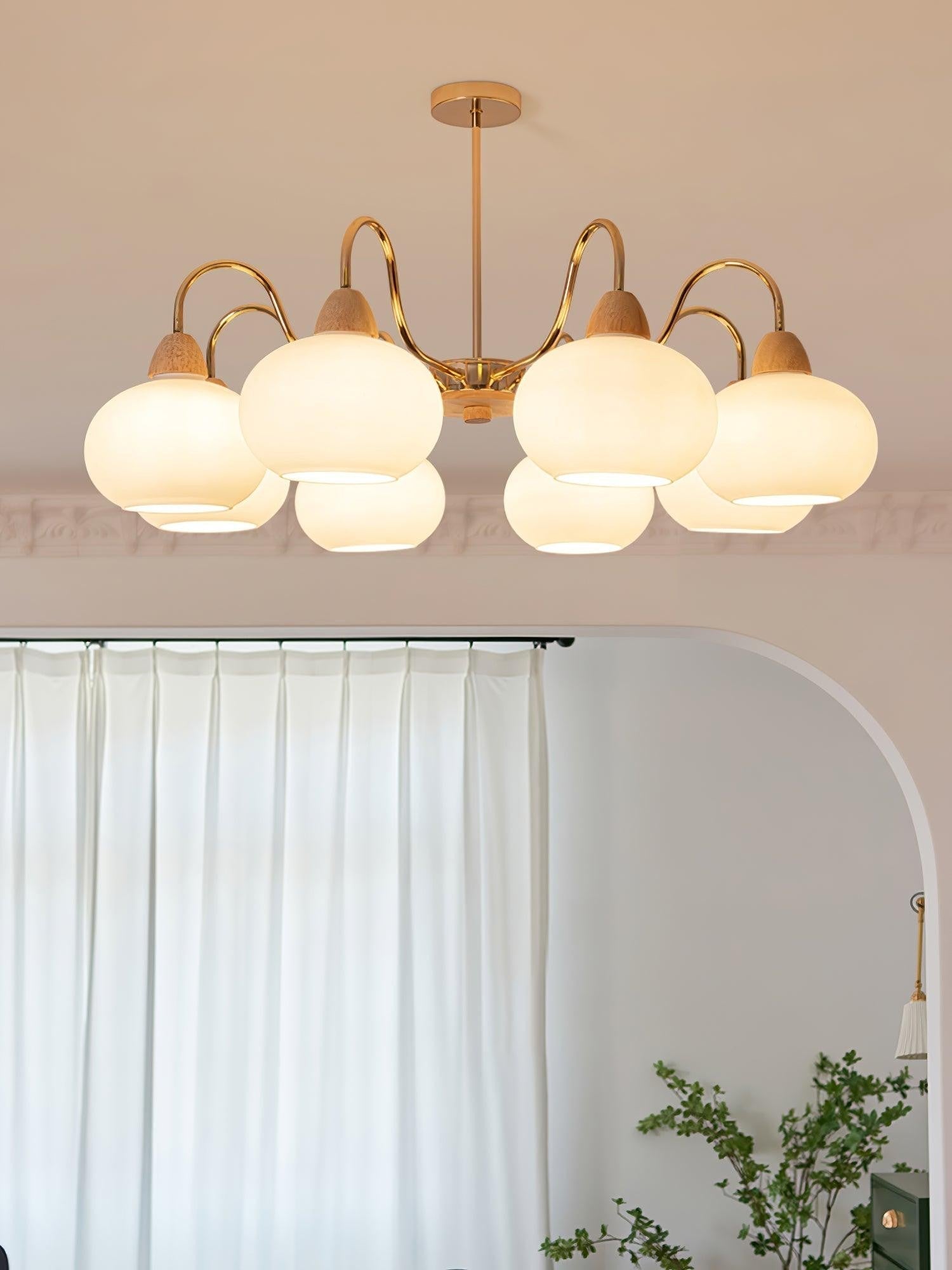 Bauhaus Persimmon Chandelier