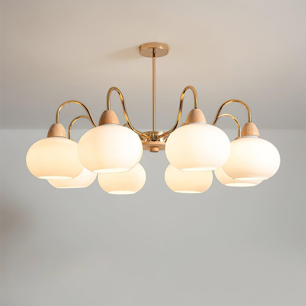 Bauhaus Persimmon Chandelier