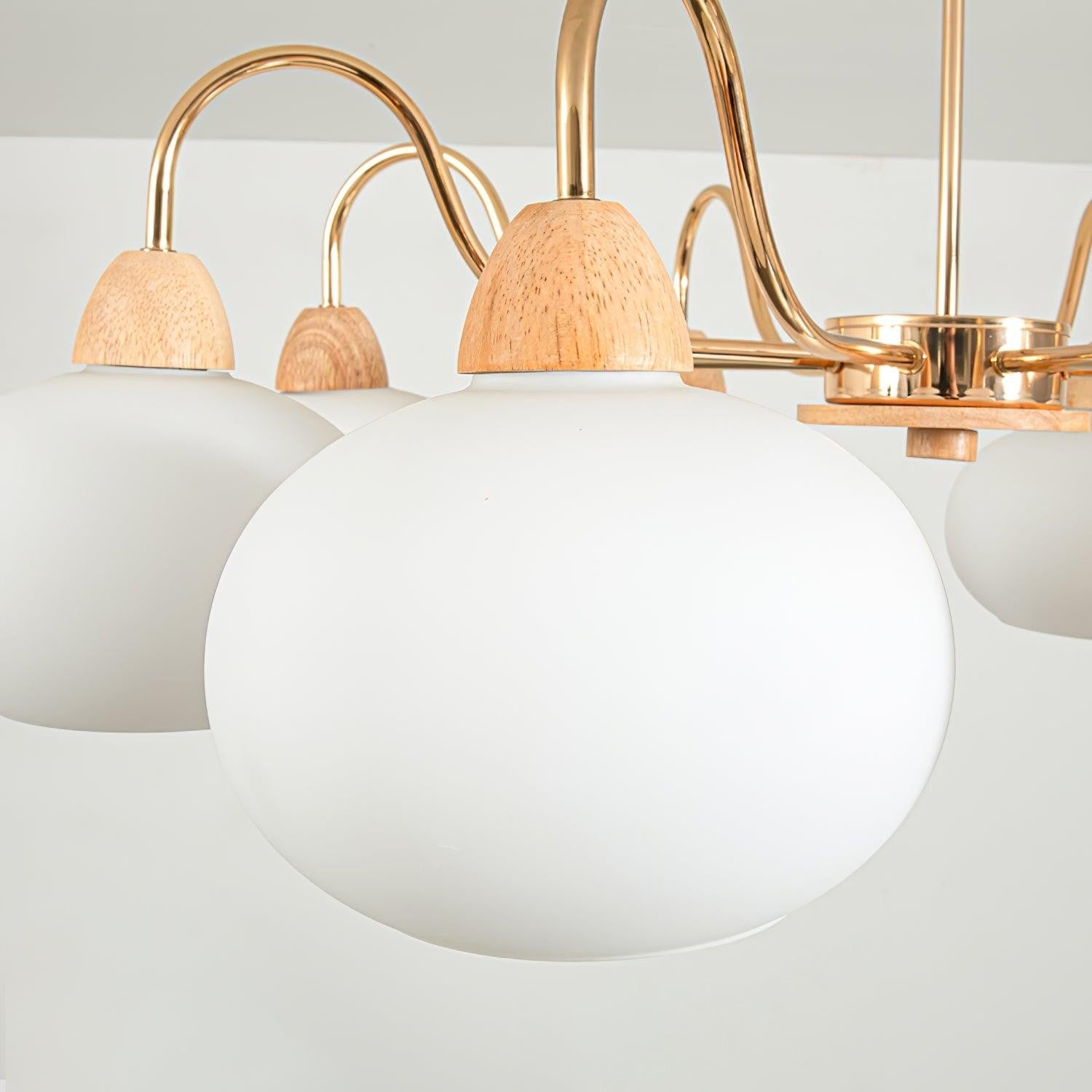 Bauhaus Persimmon Chandelier