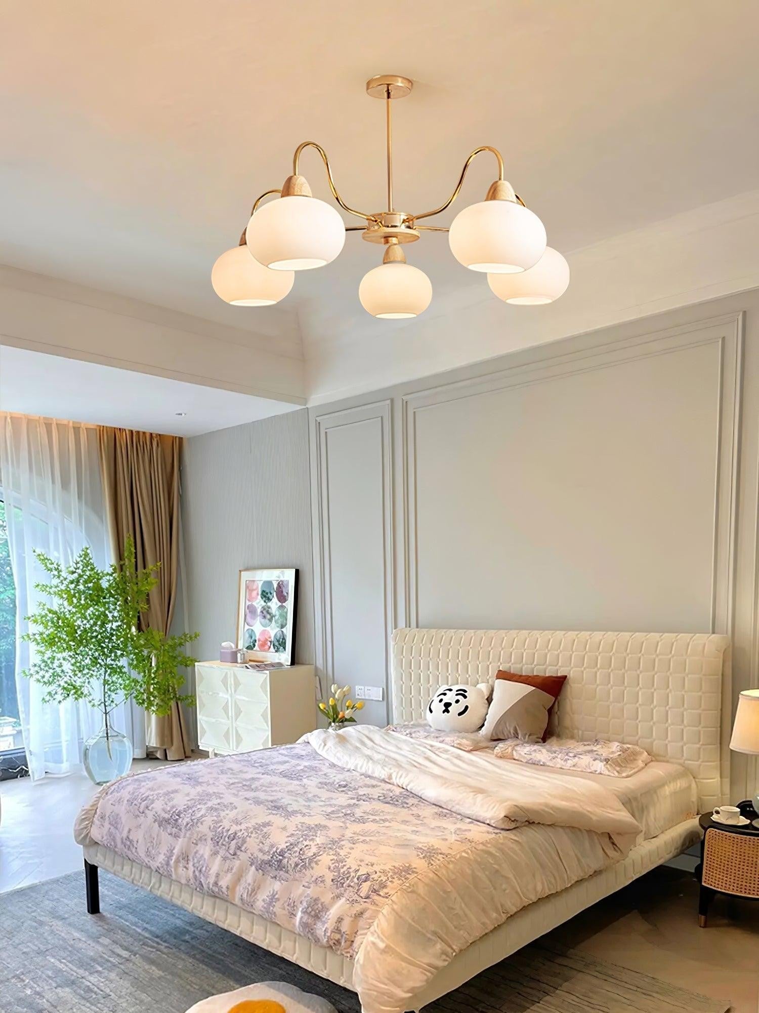 Bauhaus Persimmon Chandelier