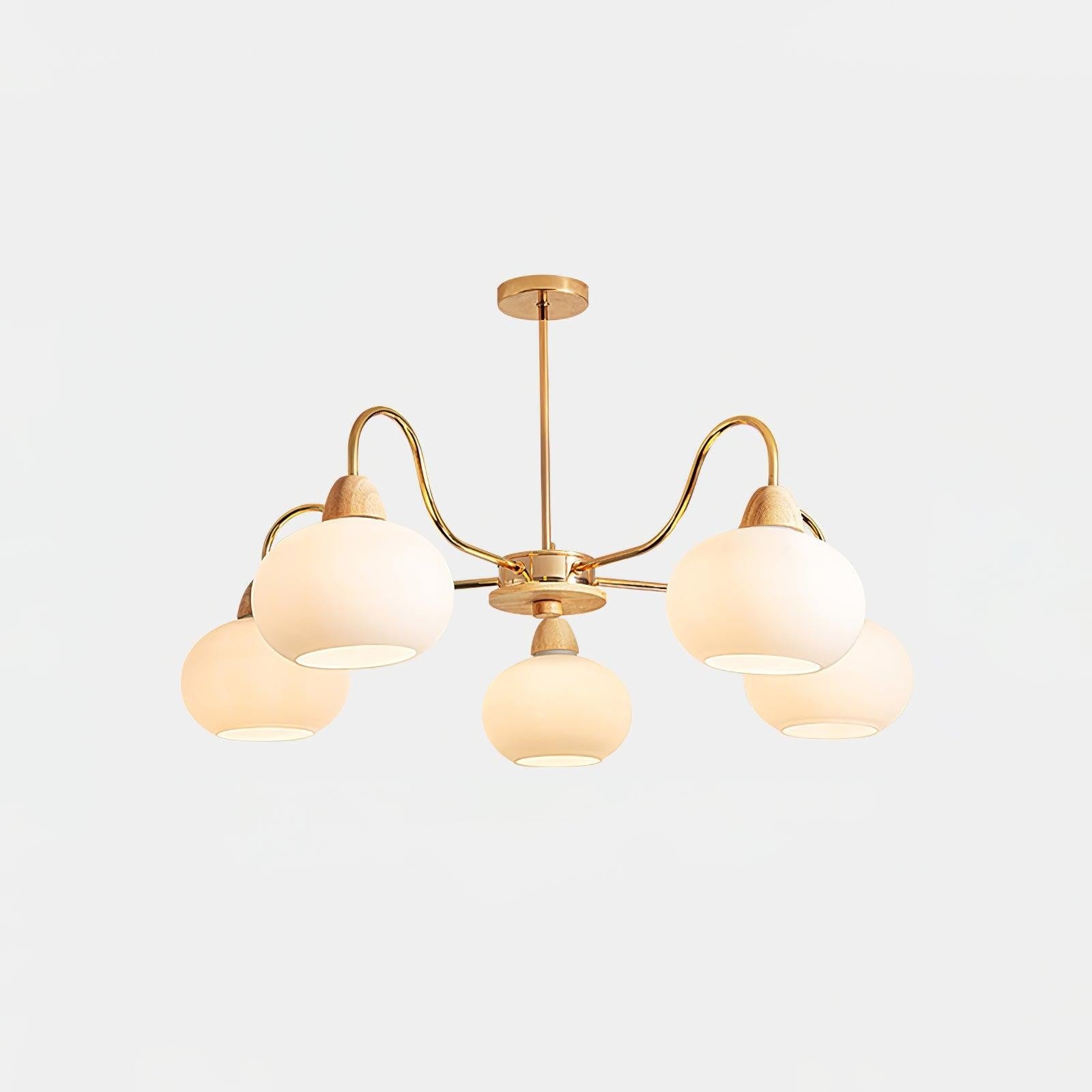 Bauhaus Persimmon Chandelier