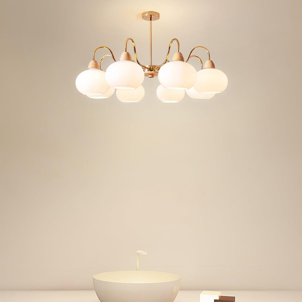 Bauhaus Persimmon Chandelier