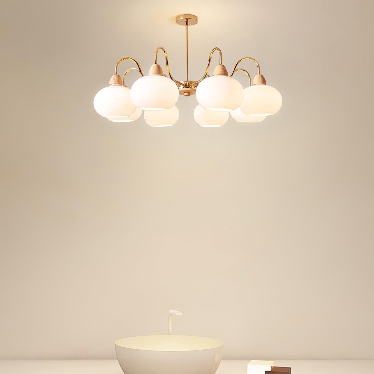 Bauhaus Persimmon Chandelier