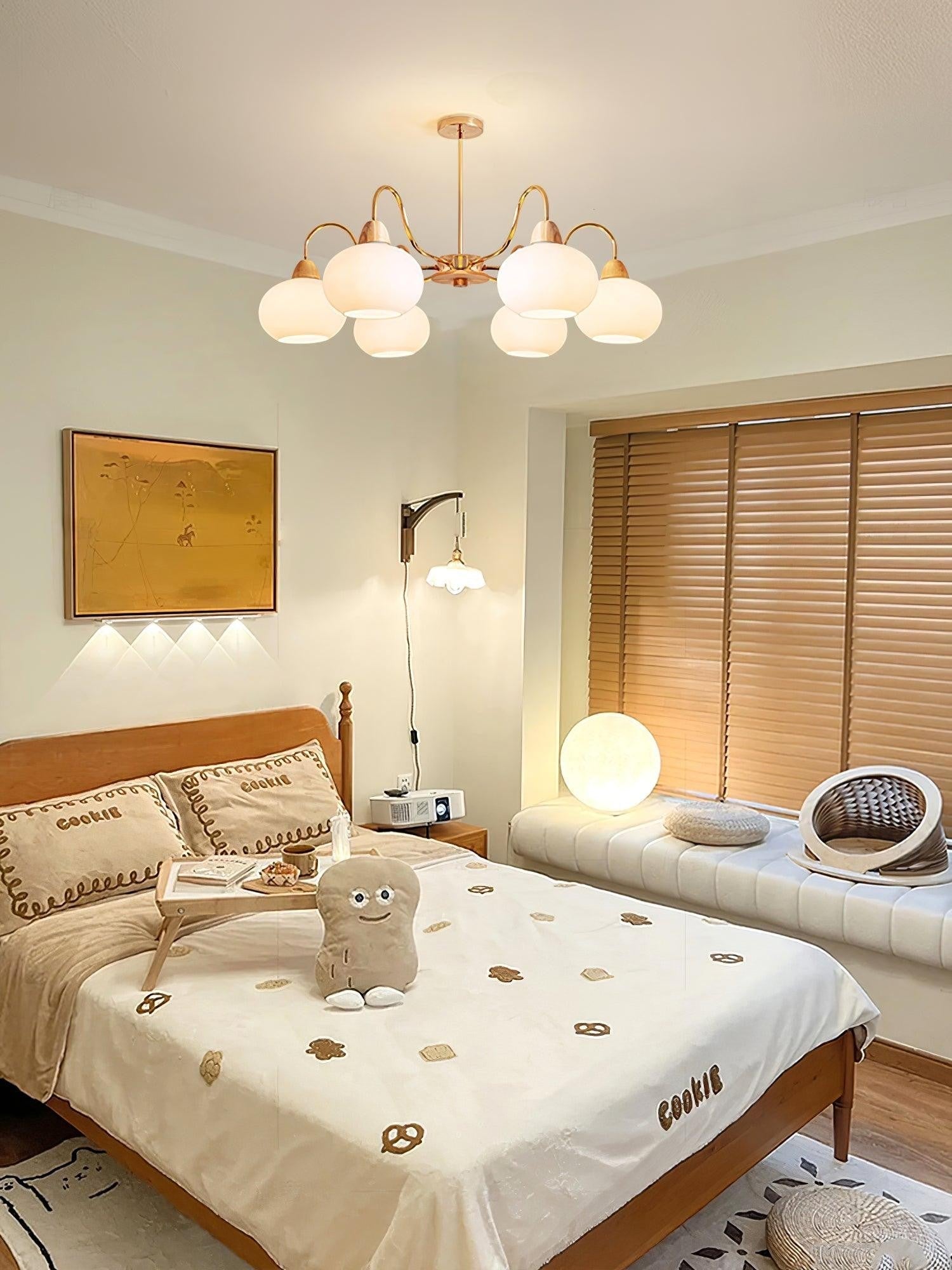 Bauhaus Persimmon Chandelier
