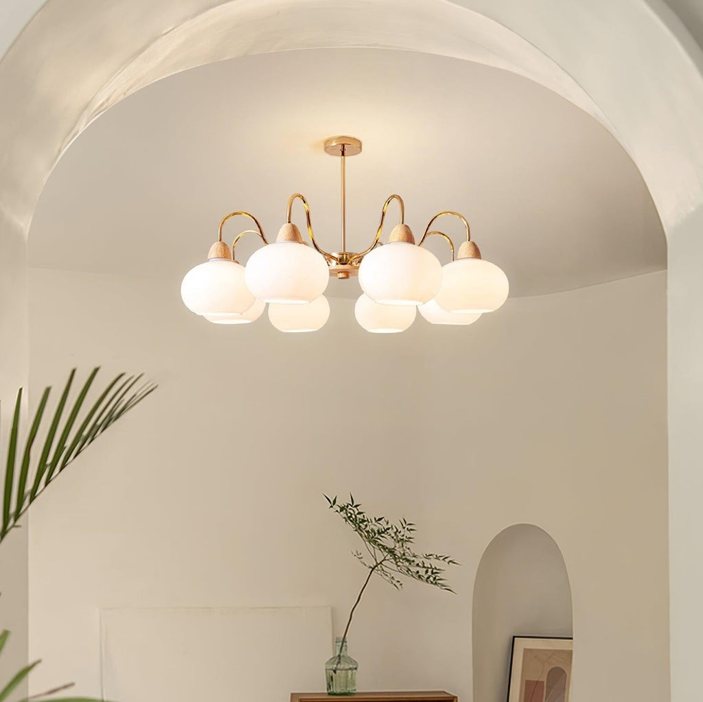 Bauhaus Persimmon Chandelier