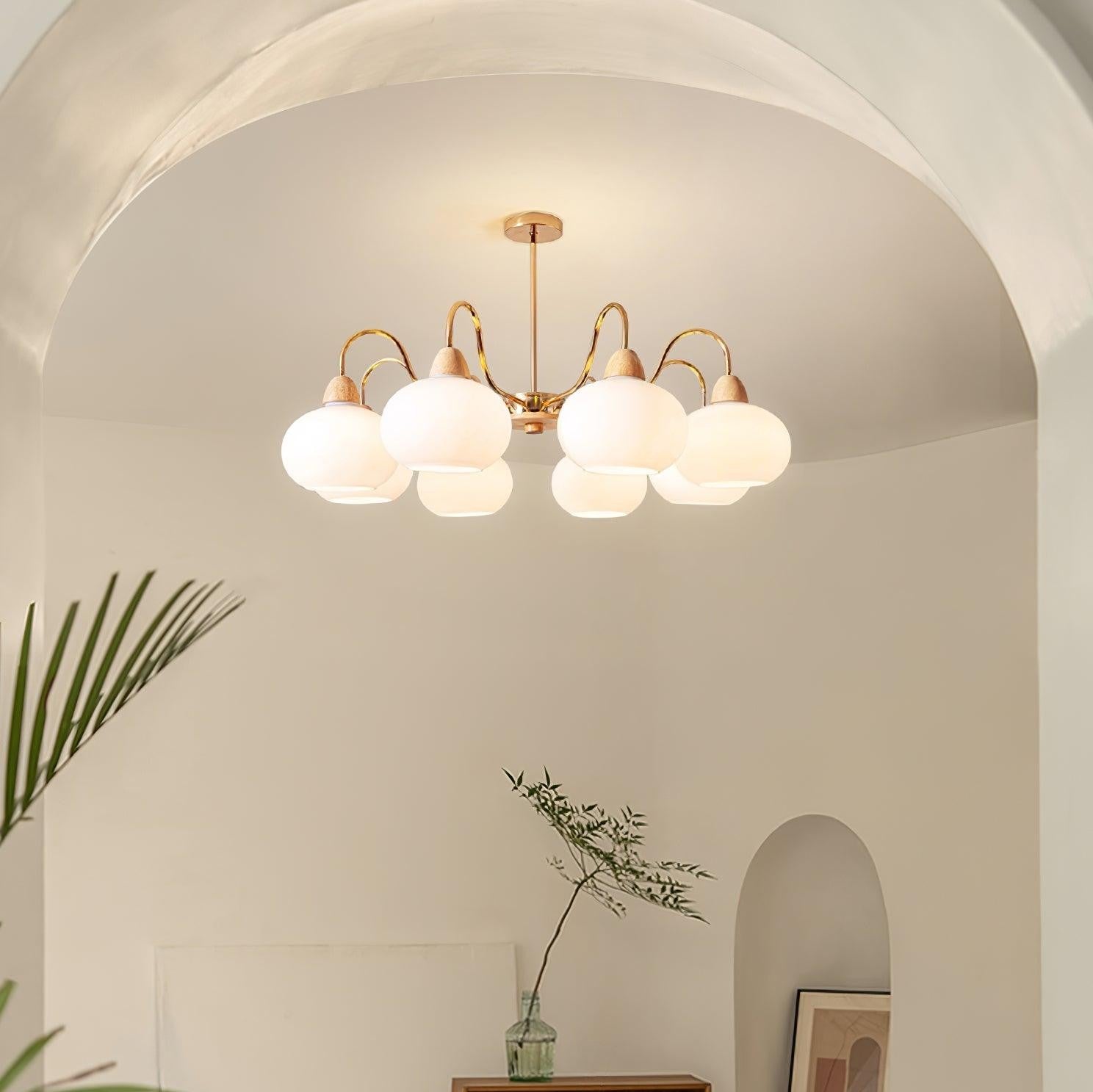 Bauhaus Persimmon Chandelier