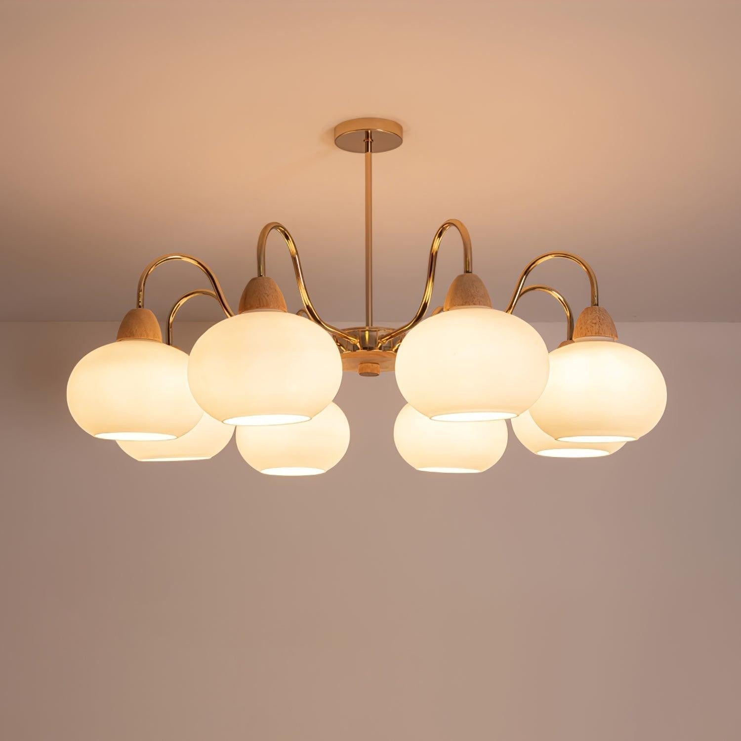 Bauhaus Persimmon Chandelier