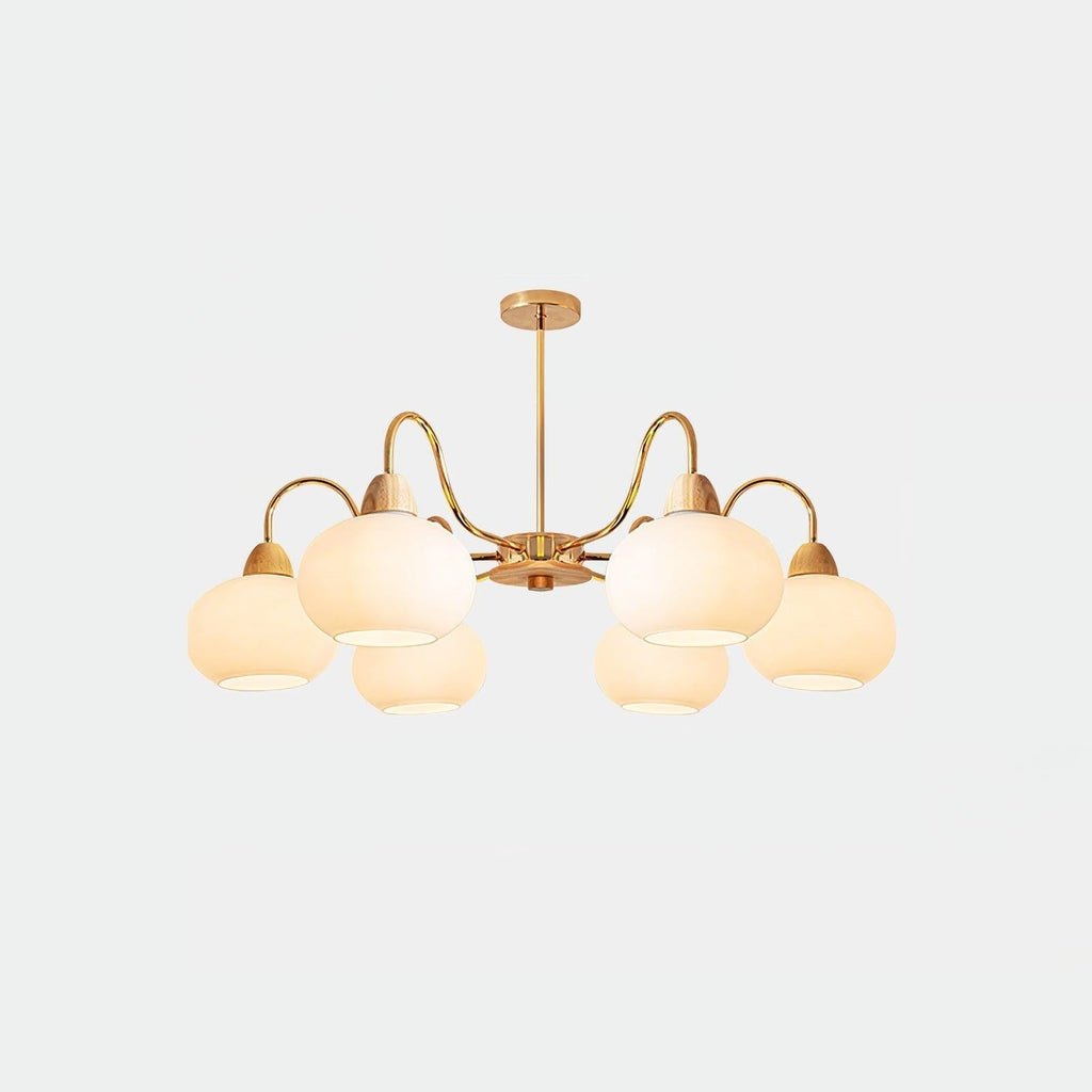 Bauhaus Persimmon Chandelier