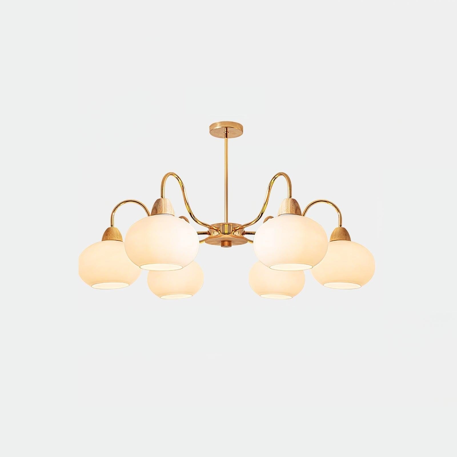 Bauhaus Persimmon Chandelier