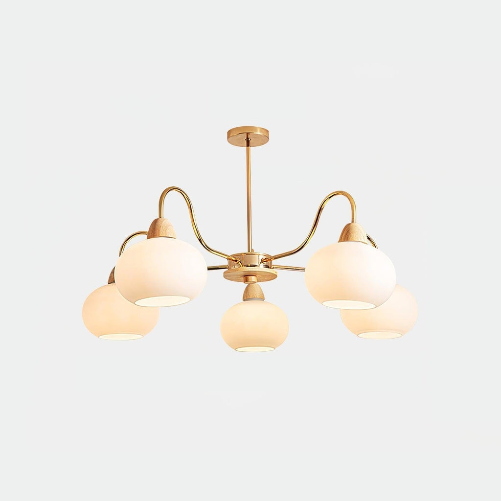 Bauhaus Persimmon Chandelier