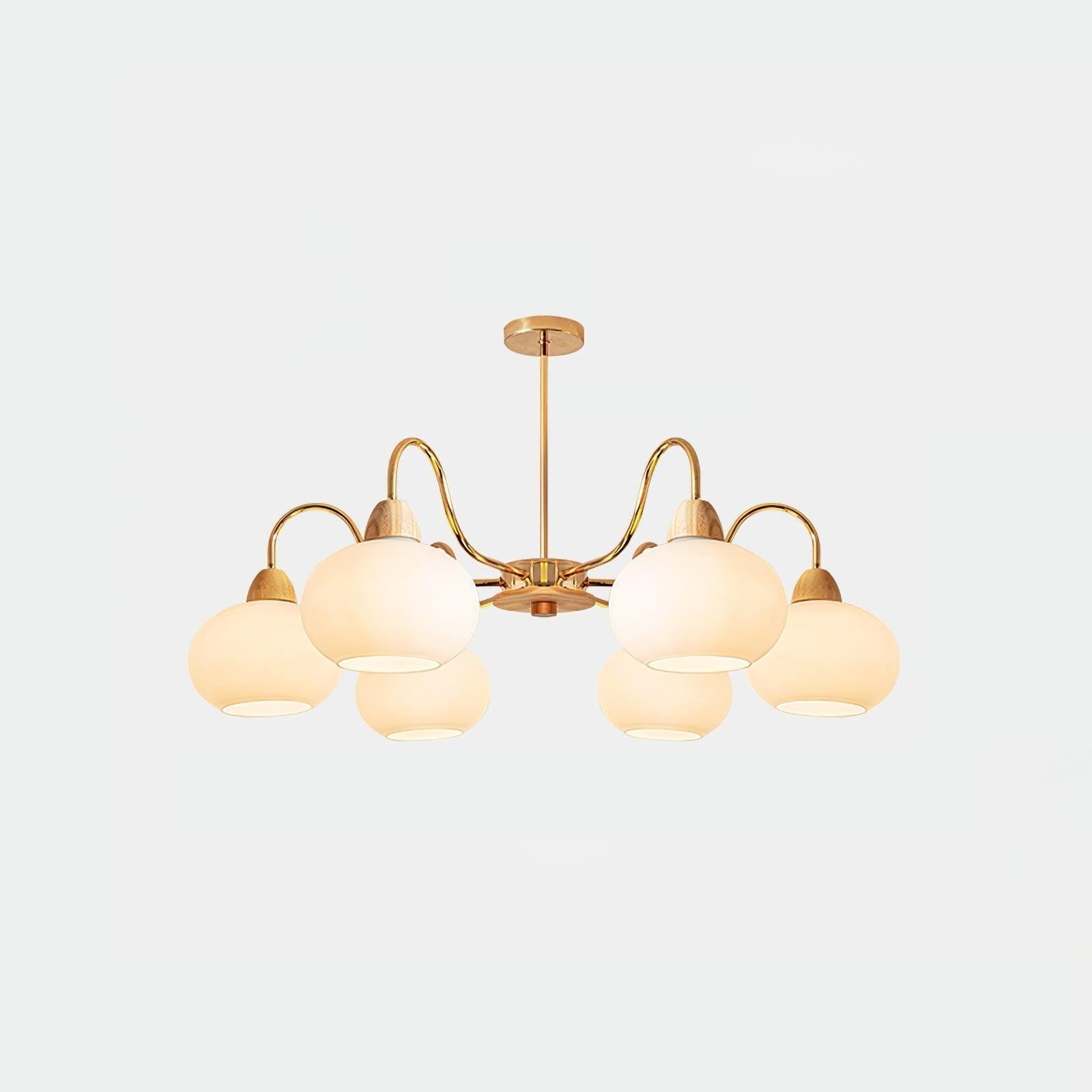 Bauhaus Persimmon Chandelier