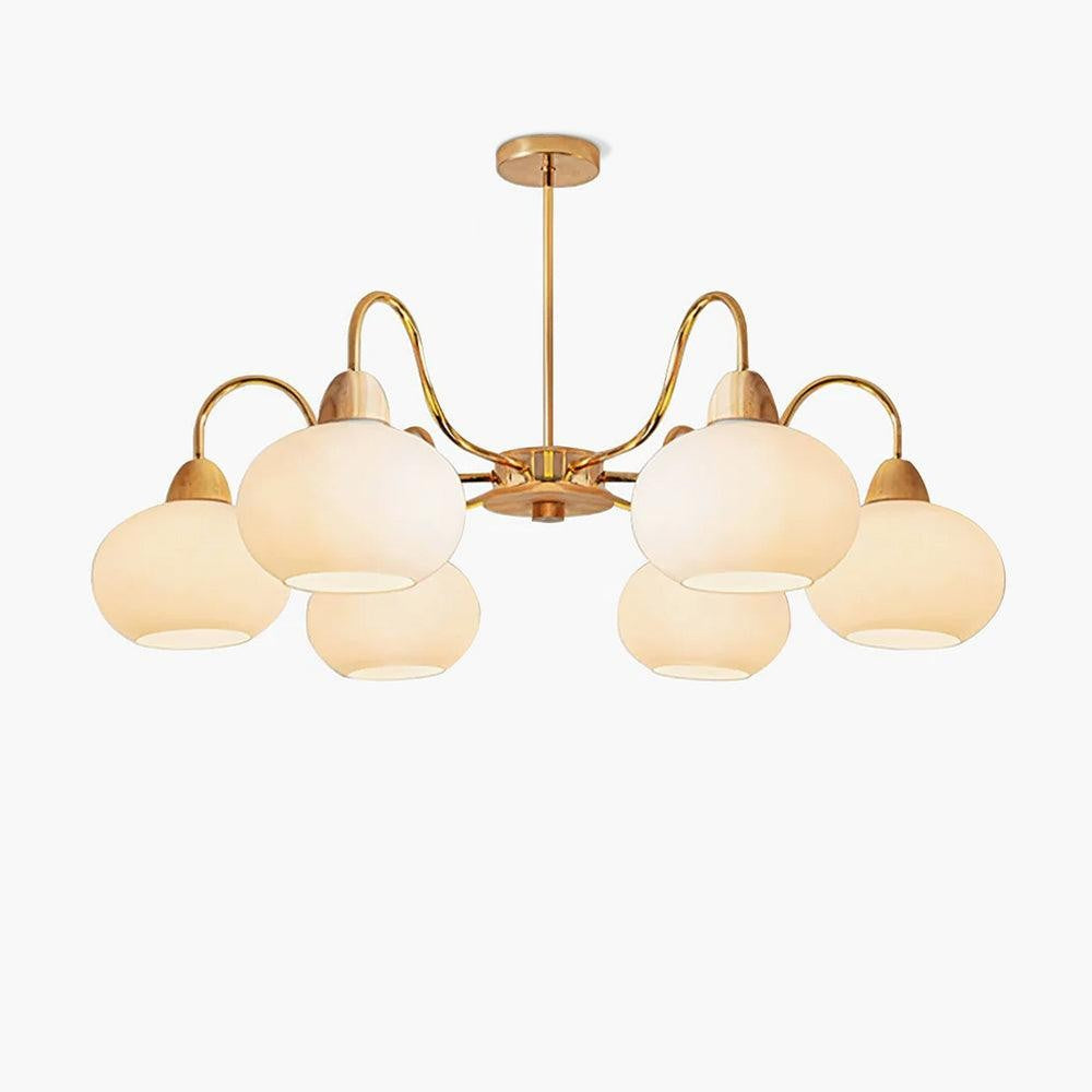 Bauhaus Persimmon Chandelier