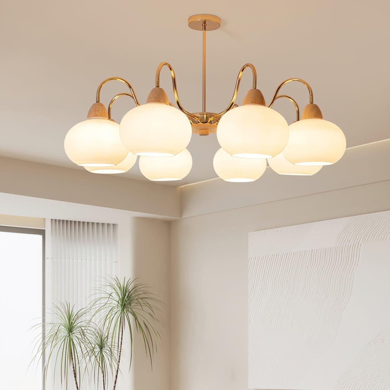 Bauhaus Persimmon Chandelier