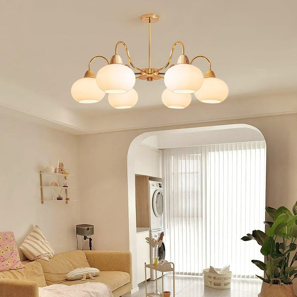Bauhaus Persimmon Chandelier