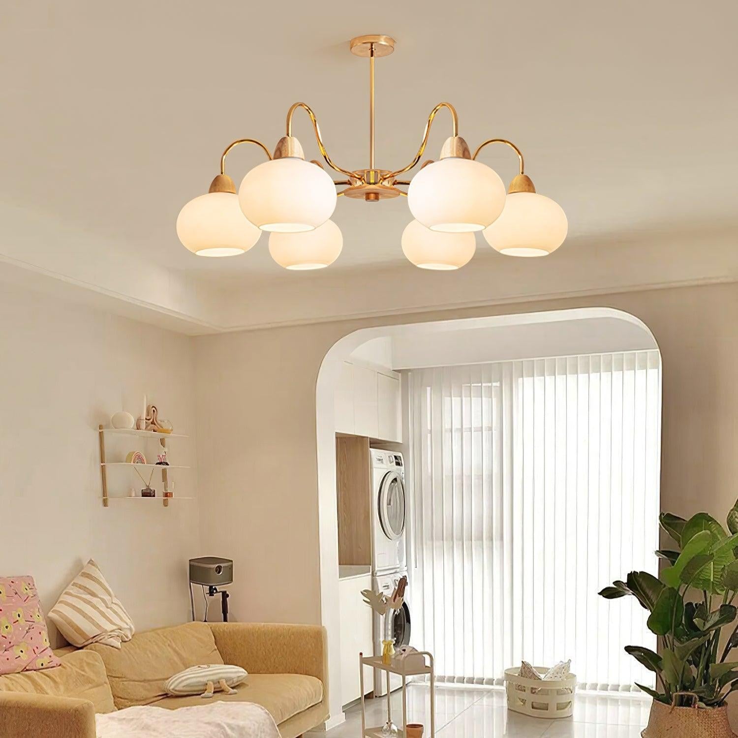 Bauhaus Persimmon Chandelier