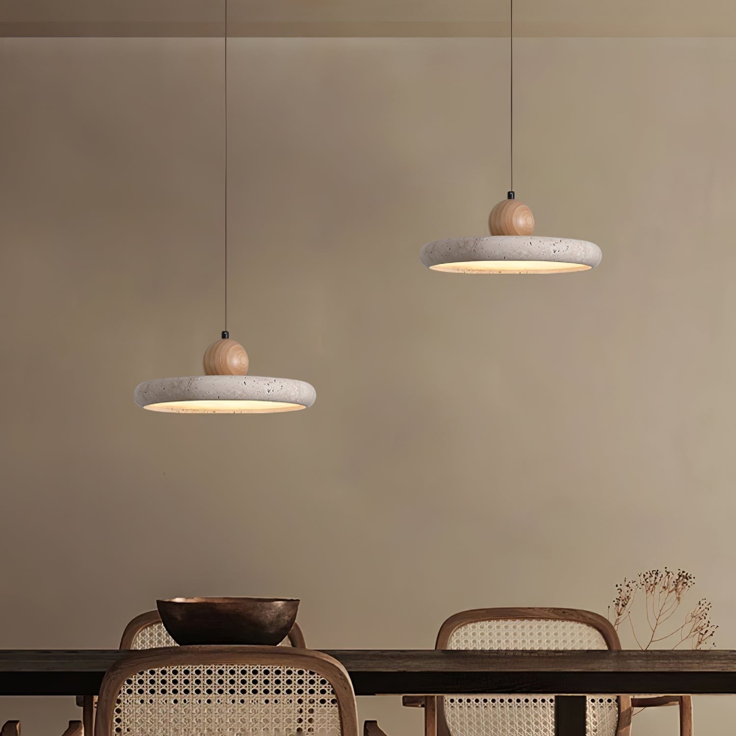 Elaria Travertine Pendant
