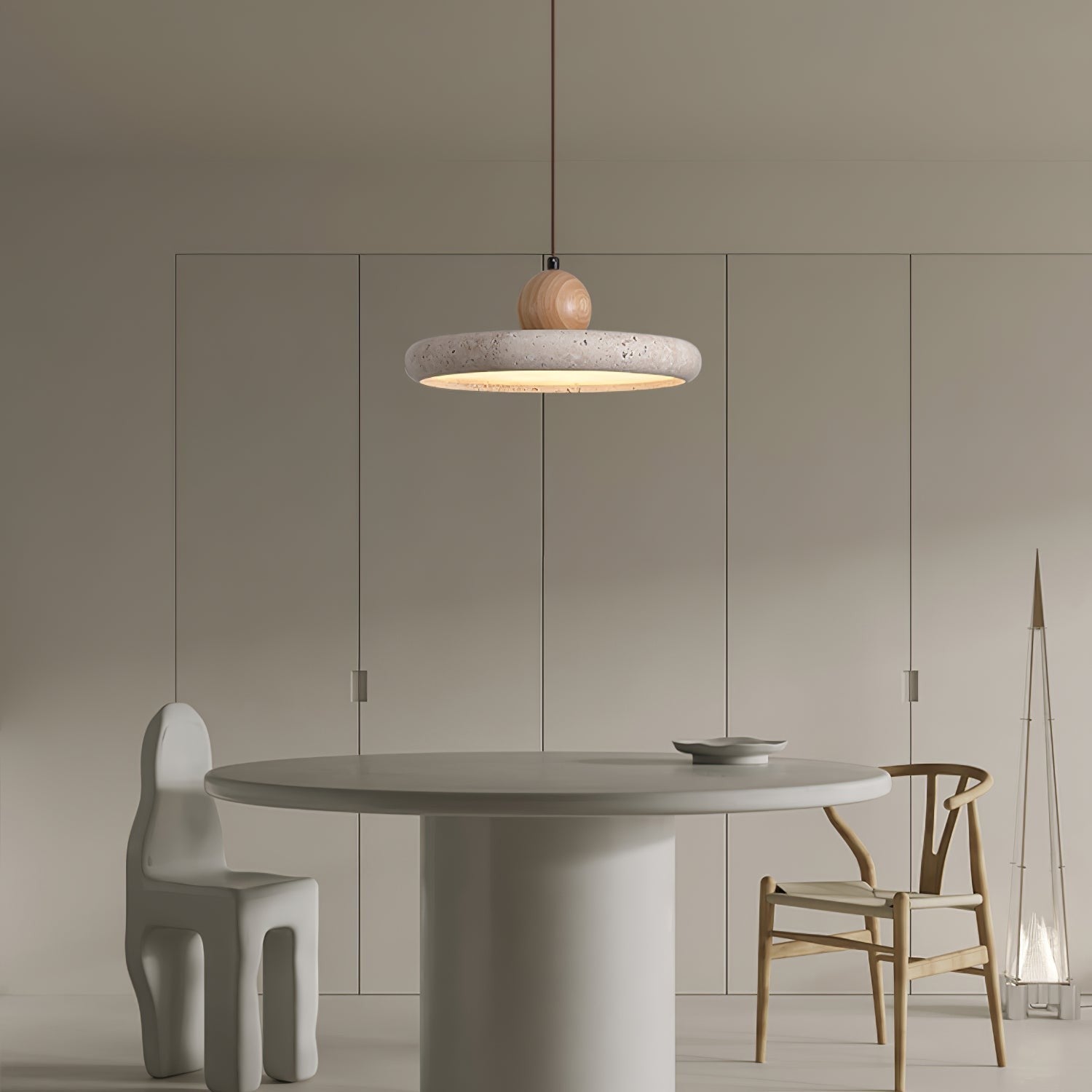 Elaria Travertine Pendant