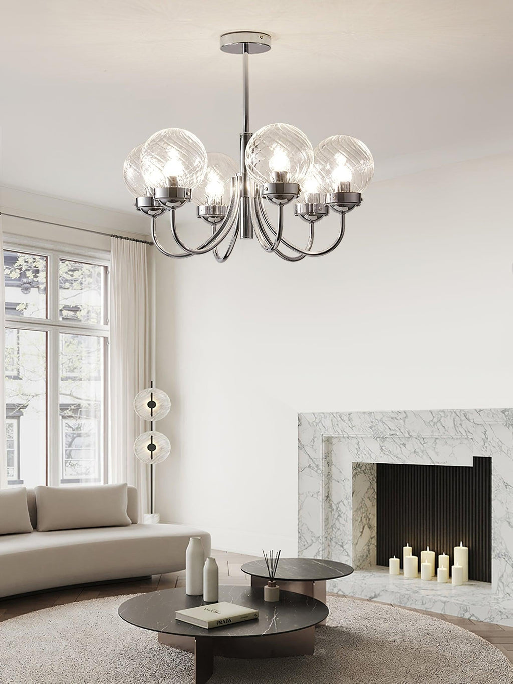Halden Chrome Chandelier