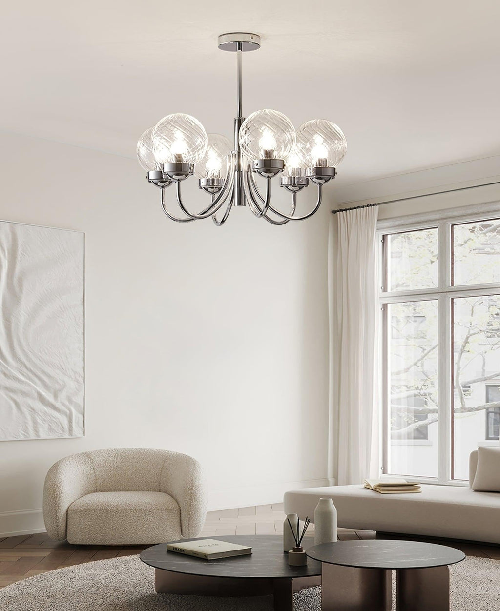 Halden Chrome Chandelier