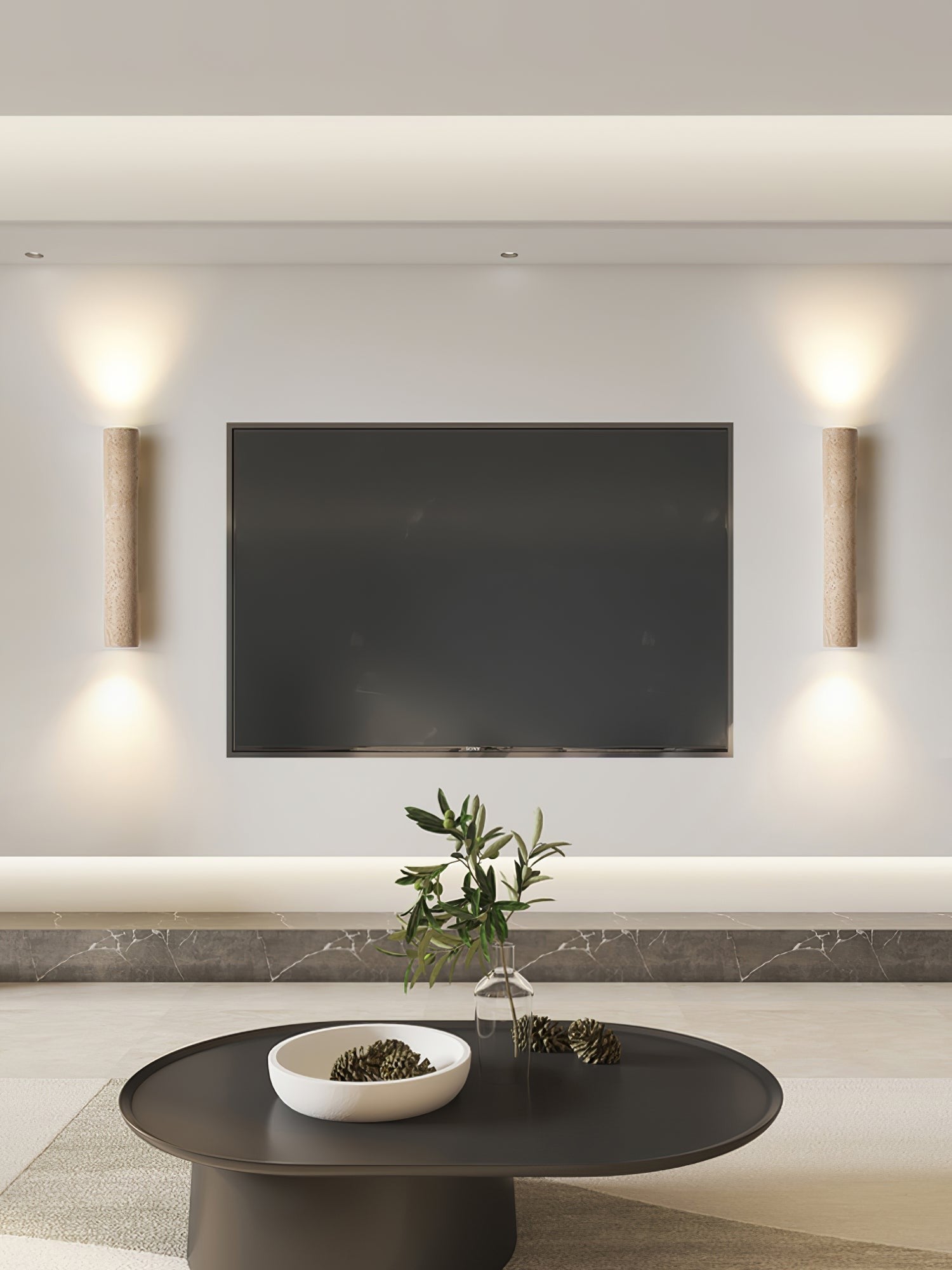Solara Travertine Wall Lamp