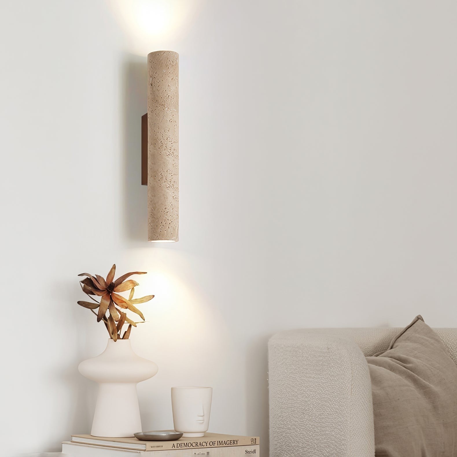 Solara Travertine Wall Lamp